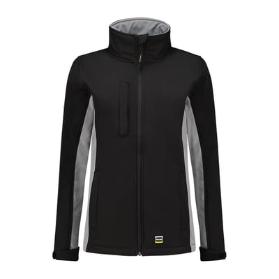 Tricorp Workwear softshell bicolor dames  zwart grijs maat XS