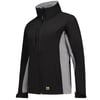 Tricorp Workwear softshell bicolor dames  zwart grijs maat XS