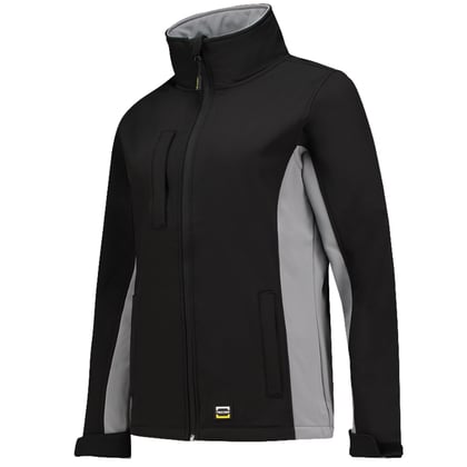 Tricorp softshell bicolor dames zwart grijs  maat XS