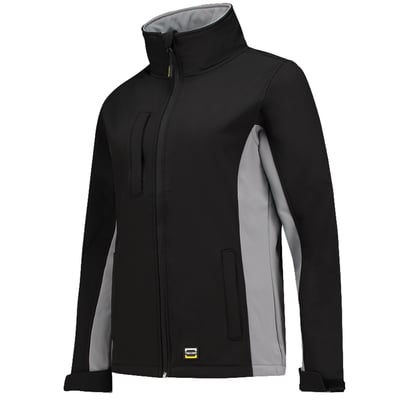 Tricorp Workwear softshell bicolor dames  zwart grijs maat XS