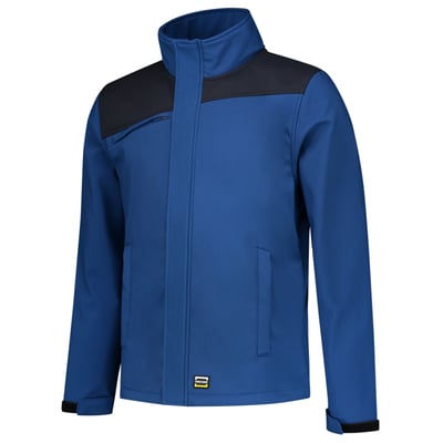 Tricorp Workwear softshell jas bicolor naden koren-/donkerblauw maat XS