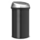 Brabantia Touch Bin 60ltr matt black/ matt steel fingerprint proof