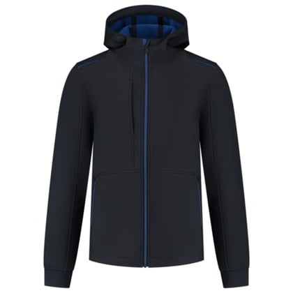 Tricorp Accent softshell jas met capuchon marine korenblauw maat XS