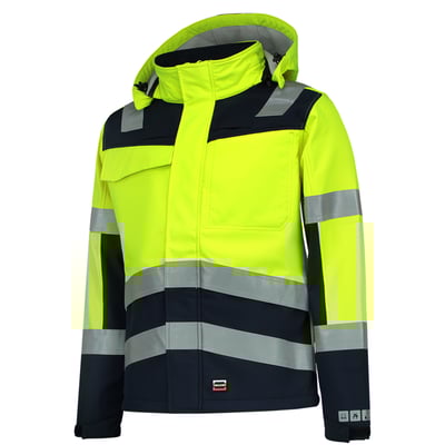 Tricorp Workwear werkjas softshell multinorm bicolor geel inktblauw maat XS