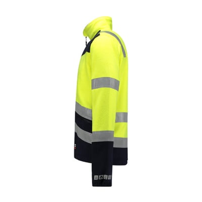 Tricorp Workwear fleecejack multinorm bicolor geel/blauw maat XS