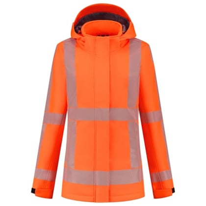 Tricorp dames softshell jas RWS revisible  fluor oranje maat XS