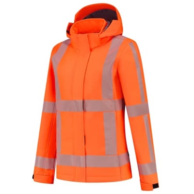 Tricorp Workwear dames softshell jas RWS  revisible fluor oranje maat XS