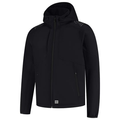 Tricorp Redefined softshell jack de luxe met  capuchon zwart maat XS