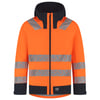 Tricorp Redefined Techshell high vis regenjas oranje blauw maat XS