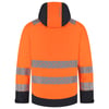 Tricorp Redefined Techshell high vis regenjas oranje blauw maat XS
