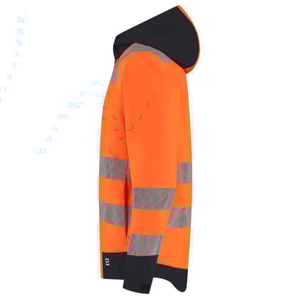 Tricorp Redefined Techshell high vis regenjas oranje blauw maat XS