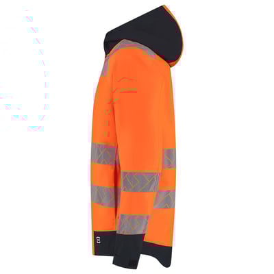 Tricorp Redefined Techshell high vis regenjas oranje blauw maat XS