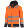 Tricorp Redefined Techshell high vis regenjas oranje blauw maat XS