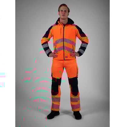 Tricorp Redefined high vis softshell met capuchon oranje blauw maat XS