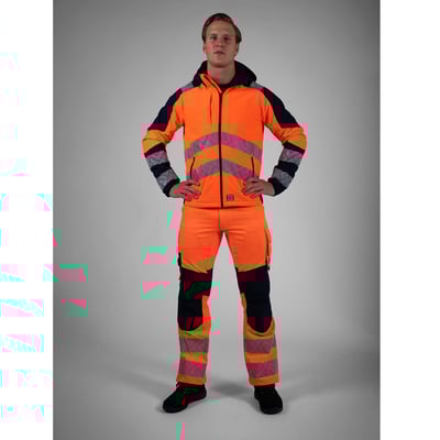 Tricorp Redefined high vis softshell met capuchon oranje blauw maat XS