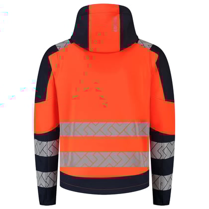 Tricorp Redefined high vis softshell met capuchon oranje blauw maat XS