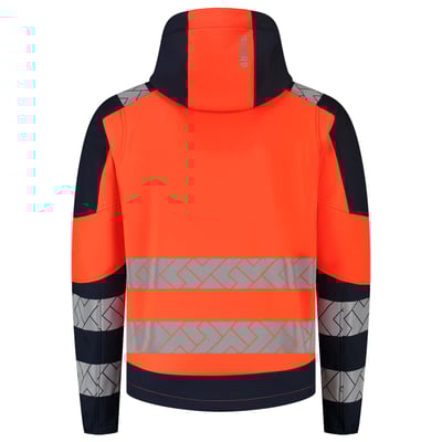 Tricorp Redefined high vis softshell met capuchon oranje blauw maat XS
