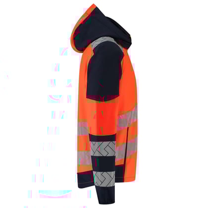 Tricorp Redefined high vis softshell met capuchon oranje blauw maat XS