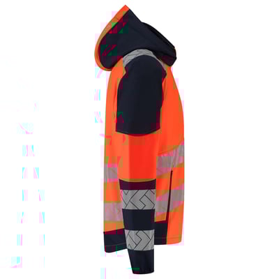 Tricorp Redefined high vis softshell met capuchon oranje blauw maat XS