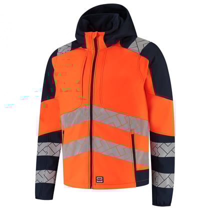 Tricorp Redefined high vis softshell met capuchon oranje blauw maat XS