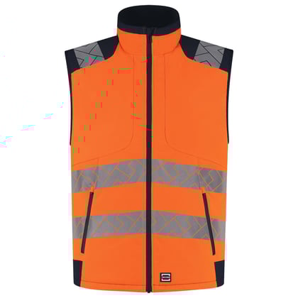 Tricorp Redefined high vis bodywarmer oranje blauw maat XS