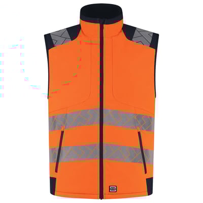 Tricorp Redefined high vis bodywarmer oranje blauw maat XS