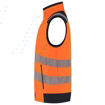 Tricorp Redefined high vis bodywarmer oranje blauw maat XS
