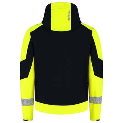 Tricorp Redefined reflective softshell met  capuchon zwart geel maat XS