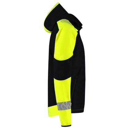 Tricorp Redefined reflective softshell met  capuchon zwart geel maat XS