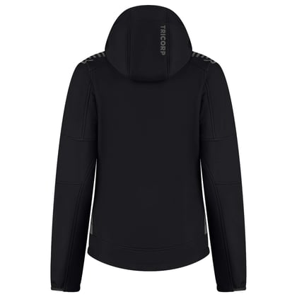 Tricorp Redefined dames softshell de luxe met capuchon zwart maat XS