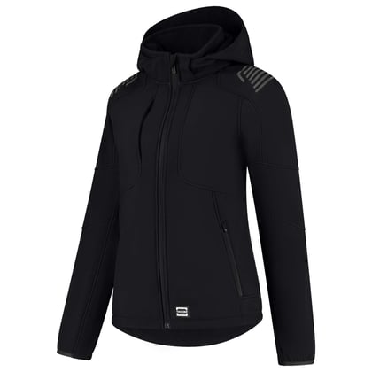 Tricorp Redefined dames softshell de luxe met capuchon zwart maat XS