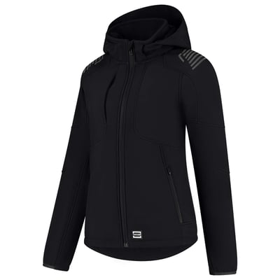 Tricorp Redefined dames softshell de luxe met capuchon zwart maat XS