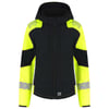 Tricorp Redefined reflective dames softshell met capuchon zwart geel maat XS