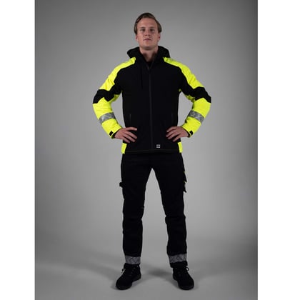 Tricorp Redefined reflective ripstop winterjas zwart geel maat XS