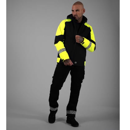 Tricorp Redefined reflective ripstop winterjas zwart geel maat XS