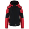 Tricorp Redefined dames bicolor softshell jas met capuchon zwart rood maat XS