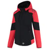 Tricorp Redefined dames bicolor softshell jas met capuchon zwart rood maat XS