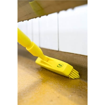 Vikan hygiene voegenborstel steelmodel geel  