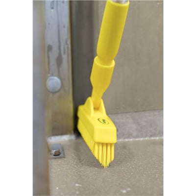 Vikan hygiene voegenborstel steelmodel geel  