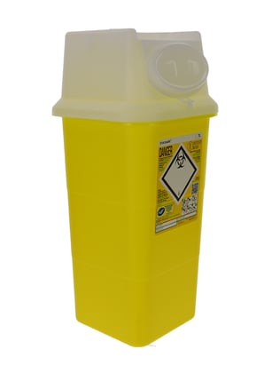 Sharpsafe naaldencontainer met wit deksel 7ltr