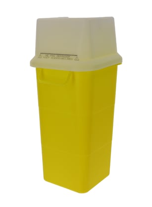 Sharpsafe naaldencontainer met wit deksel 7ltr