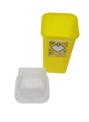 Sharpsafe naaldencontainer met wit deksel 7ltr