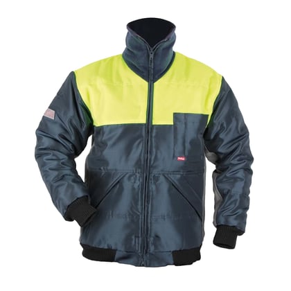 Tessuto classic active diepvriesjas  blauw geel maat XL