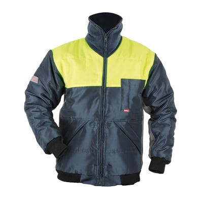 Tessuto classic active diepvriesjas  blauw geel maat XL