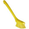 Vikan smalle handborstel met lange steel 420mm hard geel