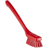 Vikan smalle handborstel met lange steel 420mm hard rood