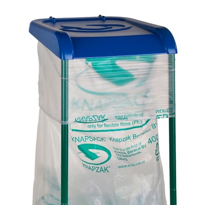 Deksel voor groot volume zakhouder blauw 