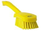 Vikan afwasborstel hard korte steel geel