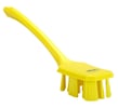 Vikan harde afwasborstel lange steel geel Ultra Safe Technology