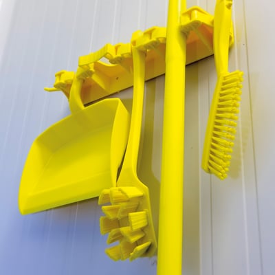 Vikan harde afwasborstel lange steel geel Ultra Safe Technology